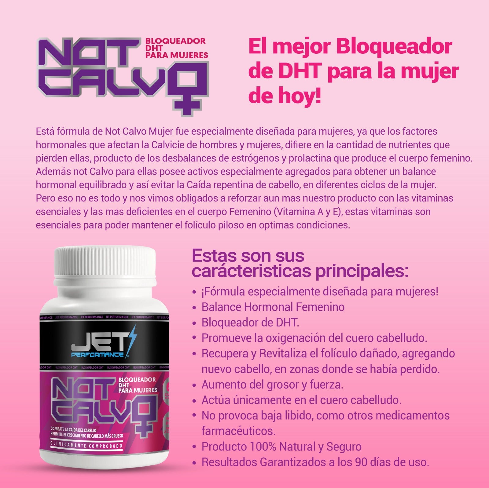 NOT CALVO FEMENINO 60 CAPS. (bloqueador de DHT)