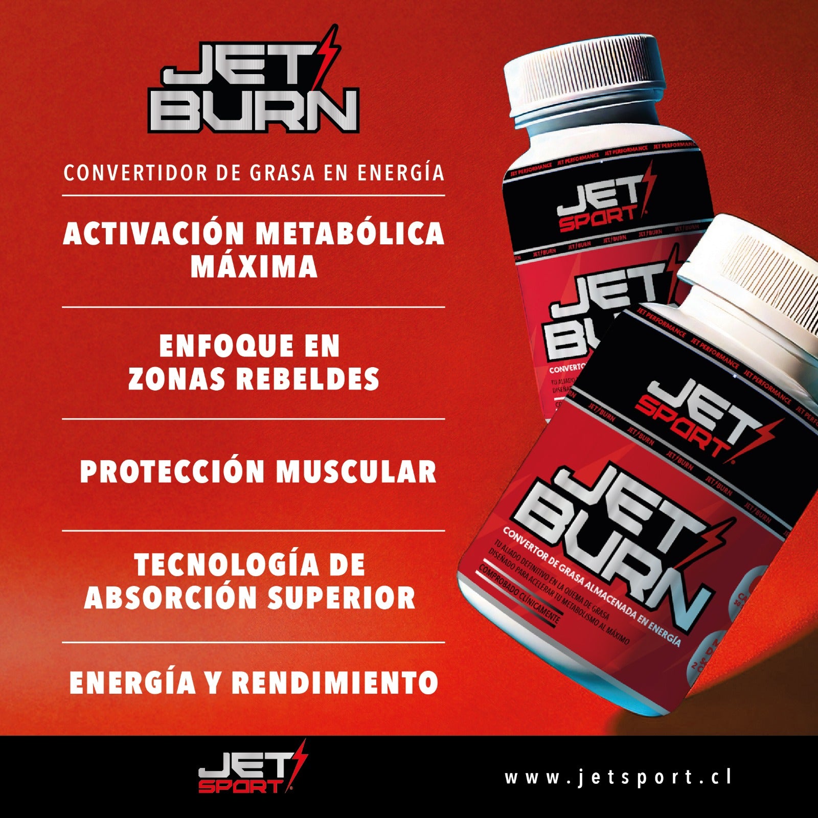 JET BURN 60 CAPS (Quemador de Grasa)