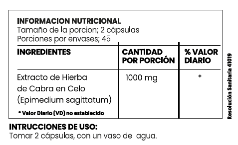 EPIMEDIUM MAX. (Hierba de Cabra en Celo) - JET PERFORMANCE