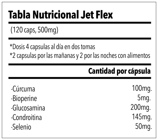 JET FLEX 120 CAPS. (Desinflama Articulaciones) - JET PERFORMANCE