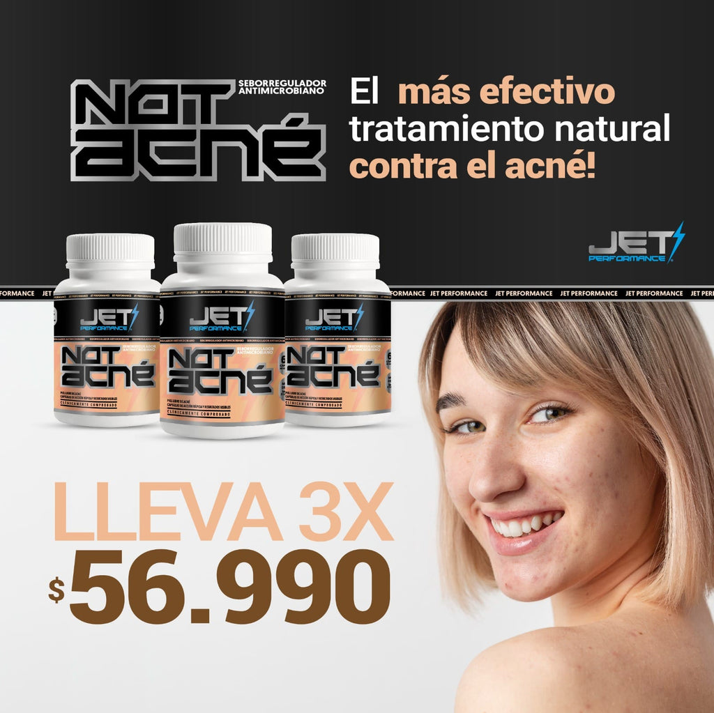 NOT ACNÉ 60 CAPS. (Seborregulador - Antimicrobiano) - JET PERFORMANCE