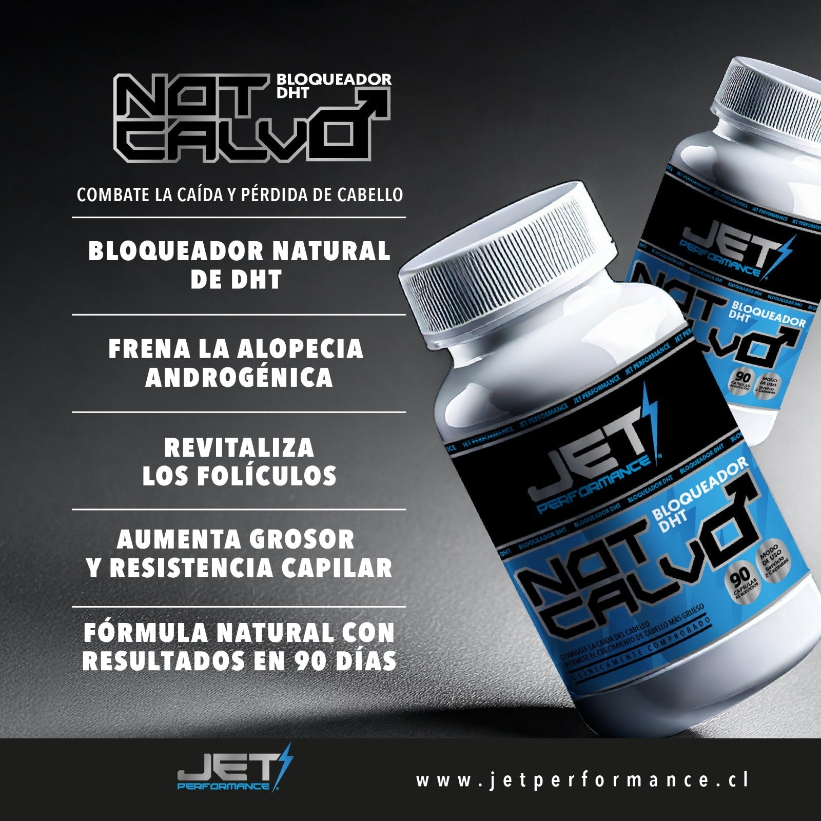 NOT CALVO 90 CAPS. (Bloqueador de DHT) - JET PERFORMANCE