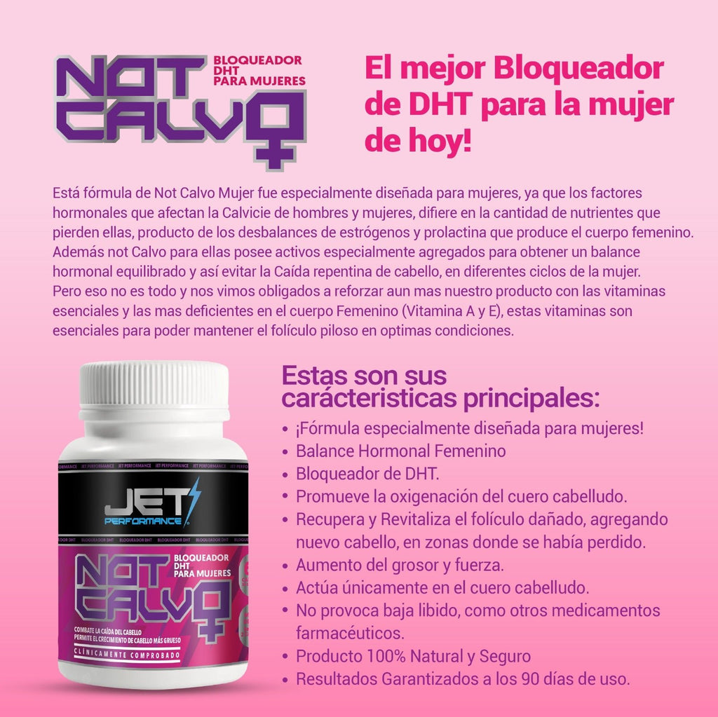 NOT CALVO FEMENINO 60 CAPS. (bloqueador de DHT) - JET PERFORMANCE