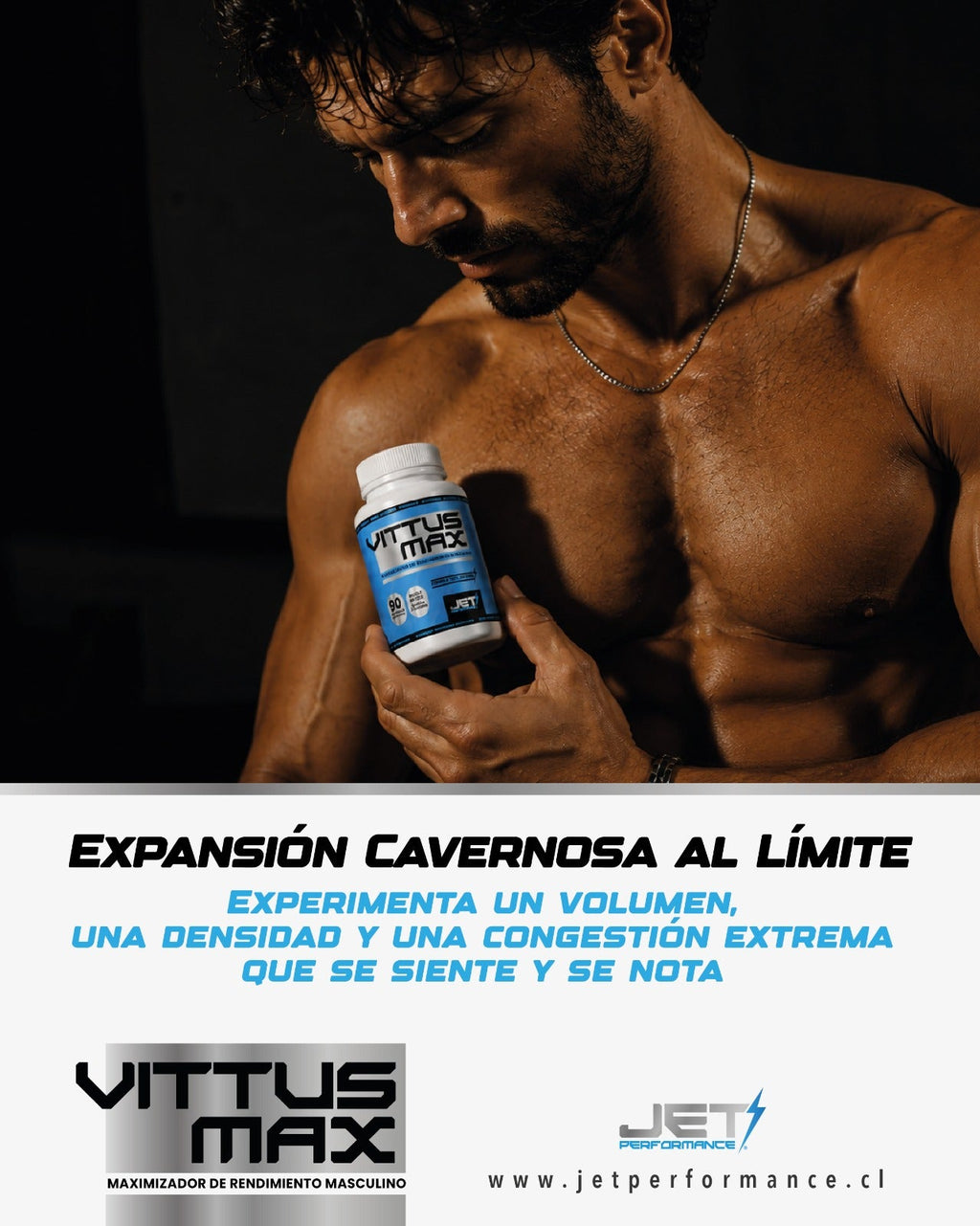 NUEVO VITTUS MAX 90 Cápsulas | Activador de Calibre y Firmeza Máxima - JET PERFORMANCE