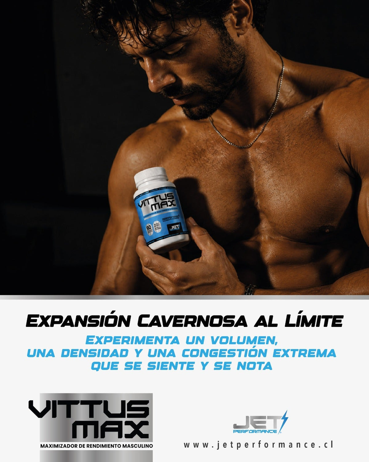 NUEVO VITTUS MAX 90 Cápsulas | Activador de Calibre y Firmeza Máxima - JET PERFORMANCE