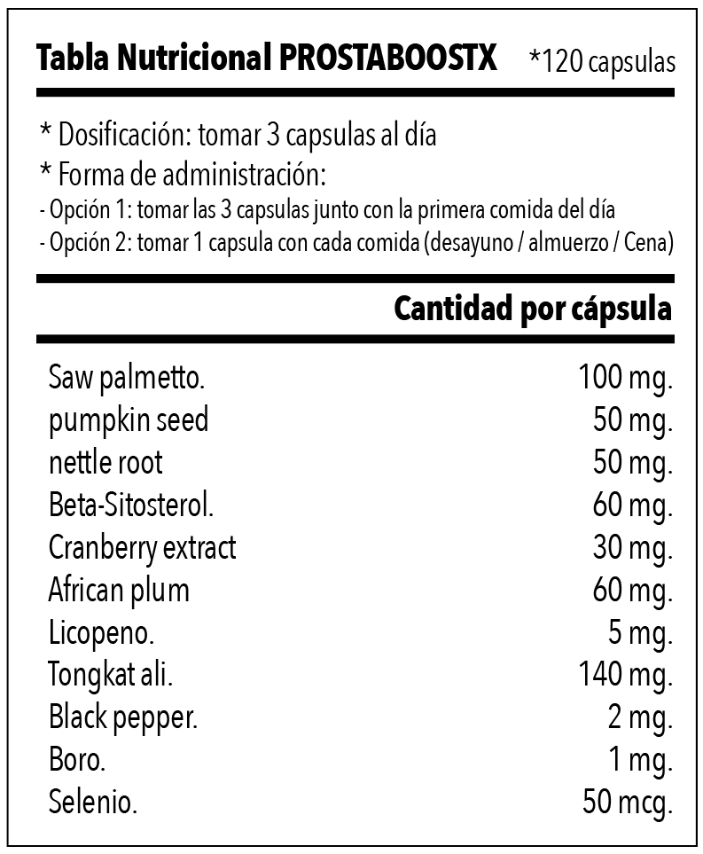 PROSTABOOSTX 120 CAPS. (Salud Próstata) - JET PERFORMANCE